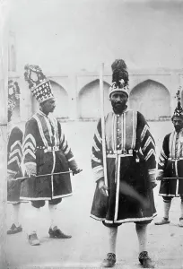 Runner Prints: Palace attendants (runners), Persia, 1918. Creator: Bain News Service