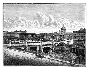Pleasure Garden Prints: The Palace Bridge and Pleasure Garden, Berlin, Germany