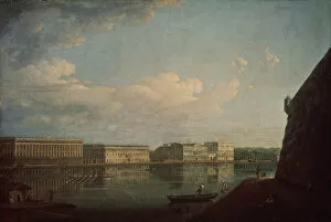 Saint Petersburg Gallery: Palace Embankment as Seen from the Peter and Paul Fortress, 1794. Artist: Alexeyev