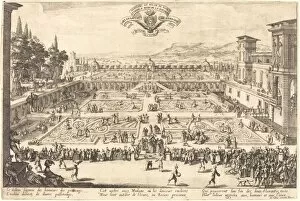 Lorraine Gallery: The Palace Gardens at Nancy, 1625. Creator: Jacques Callot