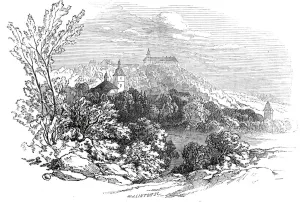Thuringia Prints: Palace of Molsdorf - from His Royal Highness Prince Alberts drawing, 1845. Creator: W. J