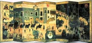 Museum America Prints: The Palace of the Viceroys, anonymous folding screen oil painted