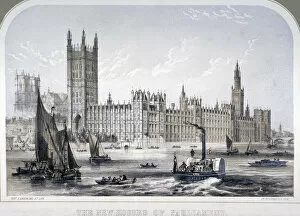 Barry Gallery: Palace of Westminster, London, c1860. Artist: Roberts Groom