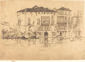 Gondolier Prints: The Palaces, 1880. Creator: James Abbott McNeill Whistler