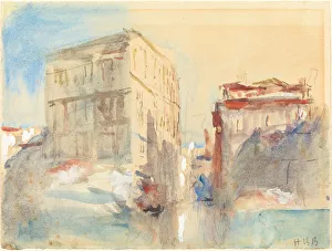 Hercules Brabazon Prints: Palaces on the Grand Canal in Venice. Creator: Hercules Brabazon Brabazon