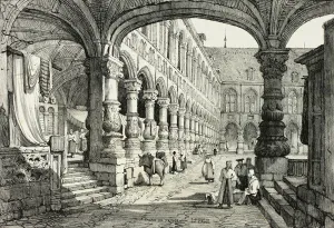 Landscapeprints And Drawings Prints: Palais du Prince, Liege, 1833. Creator: Samuel Prout
