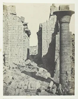 Thebes As Said Egypt Prints: Palais de Karnak, Cour des Bubastites et Entree Principale de la Salle Hypostyle