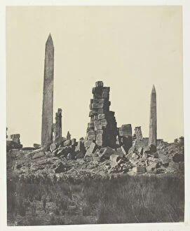 Palais de Karnak, Les Obélisques; Thèbes, 1849 / 51, printed 1852