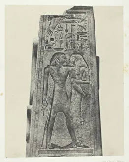 Palais de Karnak, Pilier Devant le Sanctuaire de Granit;Thebes, 1849 / 51