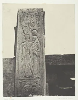 Palais de Karnak, Pilier Devant le Sanctuaire de Granit;Thebes, 1849 / 51