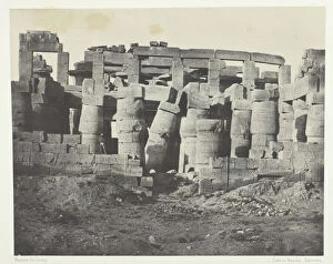 1852 Gallery: Palais de Karnak, Salle Hypostyle Prise au Nord;Thebes, 1849 / 51, printed 1852