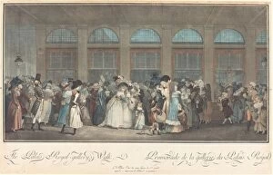 Philibert Louis Debucourt Gallery: The Palais Royal - Gallerys Walk / Promenade de la Gallerie du Palais Royal, 1787