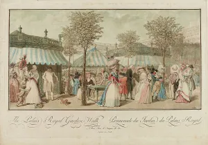 The Palais Royal Garden Walk, 1787. Creator: Le Coeur, Louis (active ca. 1800)