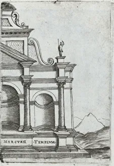 Stylized Prints: Palatium Caesaris Parisiis, from a Series of Prints depicting (reconstructe)