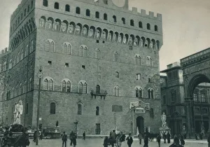Arnolfo Prints: Palazzo Vecchio, Piazza della Signoria, Florence, Italy, 1927. Artist: Eugen Poppel