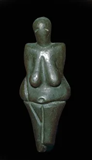 Paleolithic female figure of baked clay