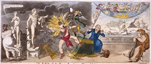 Baron Brougham And Vaux Collection: The Pall Mall Apollo or R-ty in a blaze, 1816. Artist: Isaac Cruikshank