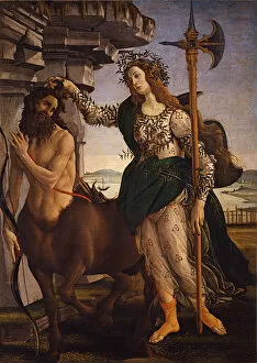 Sandro 1445 1510 Gallery: Pallas Athena and the Centaur, 1482. Artist: Botticelli, Sandro (1445-1510)