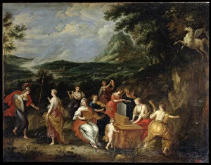 Flying Collection: Pallas Athena and Muses, 1630s. Artist: Jan van Balen