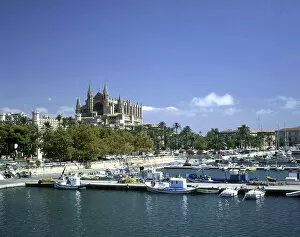 Palma Cathedral & Harbour, Majorca, Spain