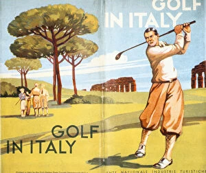 Pamphlet Gallery: Pamphlet advertising golf in Italy, 1932