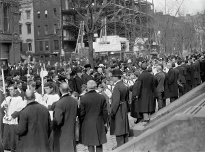 Pan American Mass. - Thanksgiving Day At St. Patrick's. Choir, 1912. Creator: Harris & Ewing. Pan American Mass. - Thanksgiving Day At St. Patrick's. Choir, 1912. Creator: Harris & Ewing