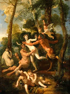 Nereids Prints: Pan and Syrinx, 1637. Artist: Poussin, Nicolas (1594-1665)