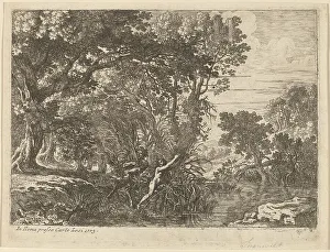 Swanevelt Herman Van Prints: Pan and Syrinx. Creator: Herman van Swanevelt
