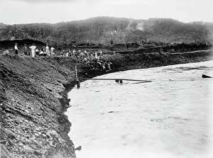 Panama Prints: Panama Canal, 1913. Creator: Harris & Ewing. Panama Canal, 1913. Creator: Harris & Ewing