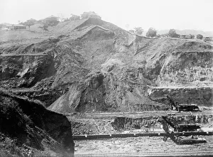 Wagons Prints: Panama Canal, 1913. Creator: Harris & Ewing. Panama Canal, 1913. Creator: Harris & Ewing