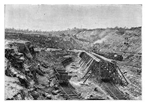 Images Dated 27th February 2008: The Panama Canal under construction, c1890