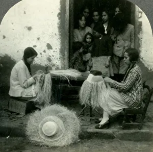 Panama Collection: Panama Hats are Woven in the Cool of the Morning and Evening. Tabacunda, Ecuador, c1930s