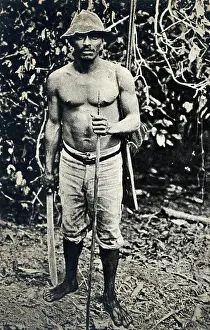Panama: a jaguar hunter, 1900/1910. Creator: Unknown