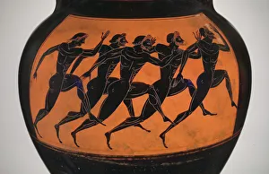 New York Prints: Panathenaic prize amphora with marathon runners at the Olympic games