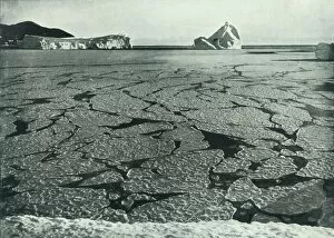 Iceberg Gallery: Pancake Ice Forming Into Floes Off Cape Evans, c1910–1913, (1913). Artist