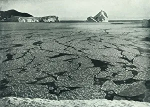 Pancake Ice Forming Into Floes Off Cape Evans, c1910–1913, (1913). Artist Pancake Ice Forming Into Floes Off Cape Evans, c1910–1913, (1913). Artist