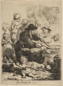 The Metropolitan Mu Prints: The Pancake Woman, 1635. Creator: Rembrandt Harmensz van Rijn