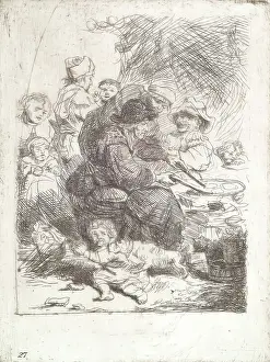 Anticipation Prints: The Pancake Woman (after Rembrandt), (c1635), c1800-1842. Creator: Andrew Geddes