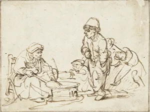 The Pancake Woman, c. 1635. Creator: Rembrandt van Rhijn (1606-1669)