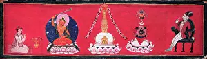 Buddha Prints: Pandit Amrtananda and Captain Knox with the Bodhisattva Manjushri