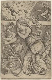 Pandoras Box Prints: Pandora Opening Her Box, 1557. Creator: Master Z.B.M