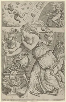 Pandora Opening Her Box, 1557. Creator: Master Z.B.M