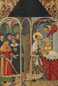 Chain Prints: Panel with the Angel Appearing to Zacharias... 1464-1507. Creator: Domingo Ram
