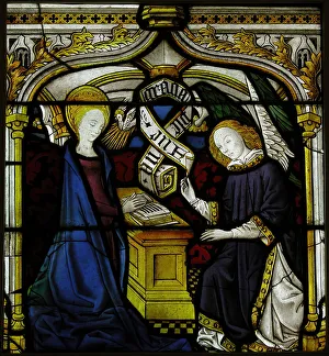 Burgundy Prints: Panel with The Annunciation, French, ca. 1440. Creator: Unknown