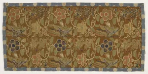 Costume And Textile Prints: Panel with dragons, pearls, phoenixes, and floral patterns, Ming dynasty, 1573-1620