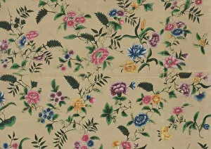 Painted Collection: Panel (Dress Fabric), China, 18th century, Qing dynasty (1644-1911). Creator: Unknown