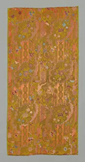 Threads Gallery: Panel (Dress Fabric), France, 1700 / 10. Creator: Unknown