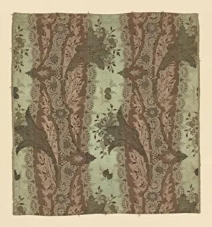Damask Prints: Panel (Dress Fabric), France, 1718 / 20. Creator: Unknown