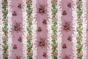Moire Prints: Panel (Dress Fabric), France, 1860s. Creator: Unknown