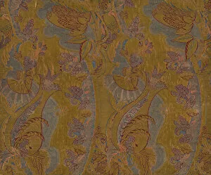 Brocade Collection: Panel (Dress Fabric), France, c. 1711. Creator: Unknown